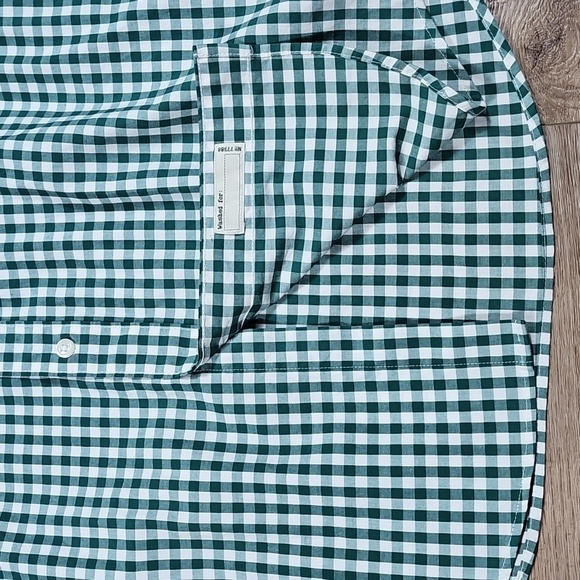 NWT J. Crew Green White Gingham Check Secret Wash Long Sleeve Button Down Shirt - Picture 7 of 16